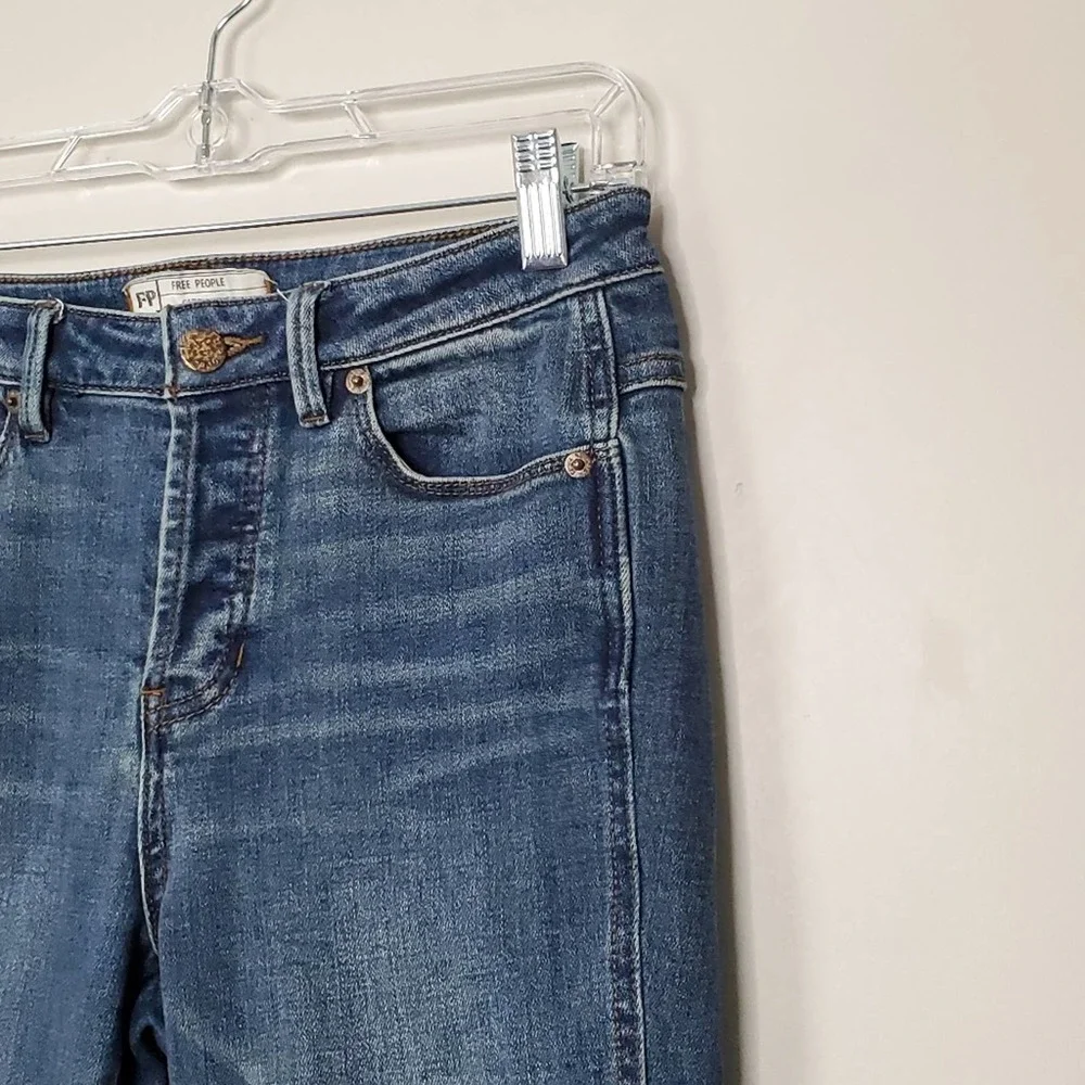 FREE PEOPLE | Button Fly Skinny Jeans | 26 - Picture 4 of 6